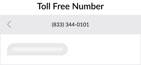 What a toll-free number looks like.